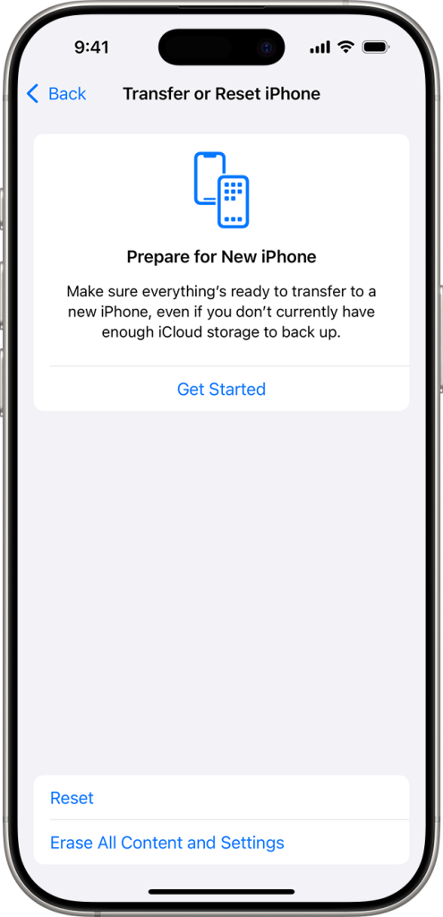 how to factory reset iPhone