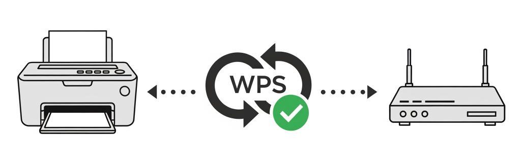 WPS button on printer
